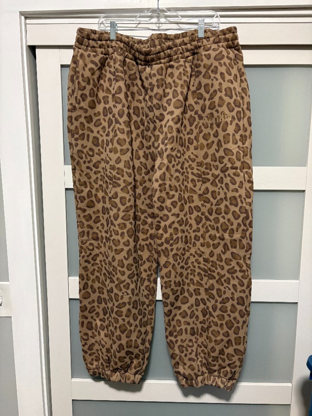 Women's Comfrt Leopard Print Joggers Louge Pants sz 3X  NEW